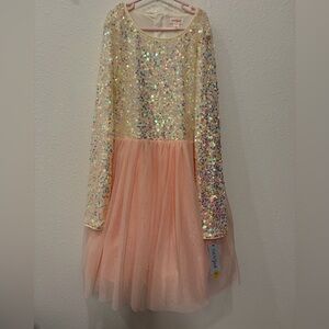 Cat & Jack Glittery Sequin and Tulle Dress